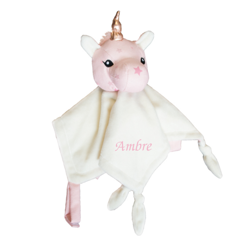  - jolly licorne - plat blanc rose 30 cm 